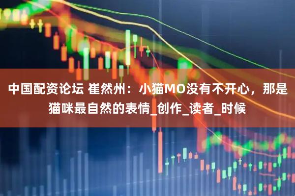 中国配资论坛 崔然州：小猫MO没有不开心，那是猫咪最自然的表情_创作_读者_时候